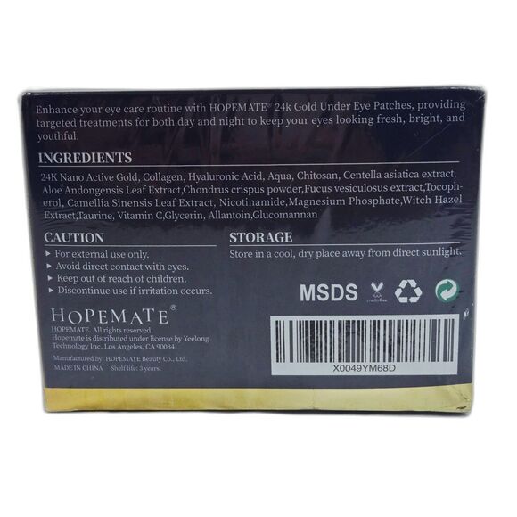 Hopemate Los Angeles 24K Gold Day & Night Radiance Eye Masks - 36 Pairs - Picture 2 of 4